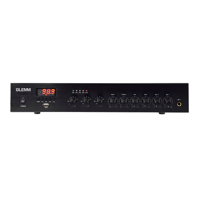 Amplificador Audio 100V 720W FM/USB/MP3/BT - 3 Zonas