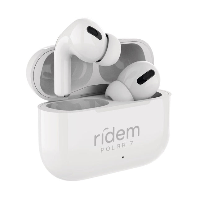 Auriculares Bluetooth POLAR 7 - Branco-Som e luz-Ridem-Music Stage