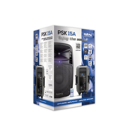 Coluna Activa 15" 410W USB/SD/MP3 Bluetooth + TWS
