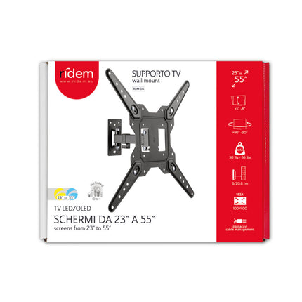 Suporte LCD/LED 23-55" 2 Articul Vesa 100-400-Tv audio e video-Ridem-Music Stage