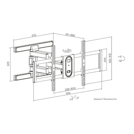 Suporte TV 43-100" Vesa 400-800-Tv audio e video-Ridem-Music Stage