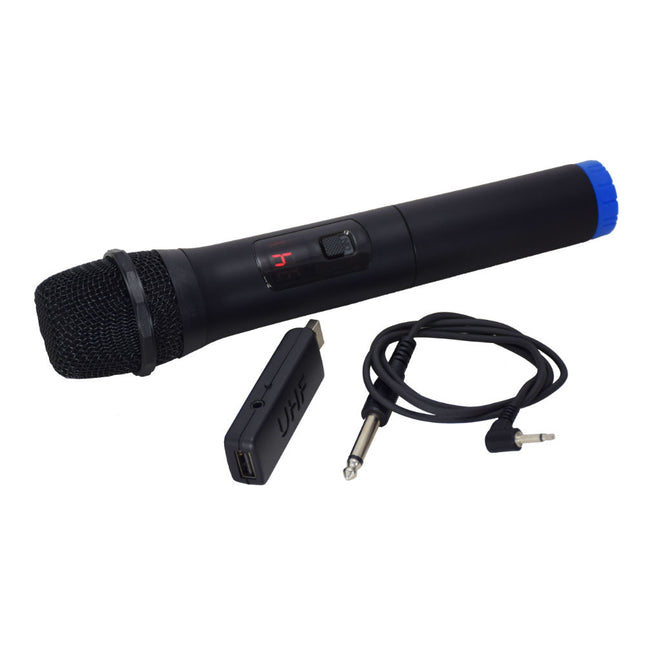 Microfone Mão s/ Fios + Receptor UHF (USB)-Som e luz-Karma-Music Stage