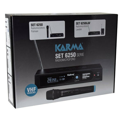 Microfone Mão s/ Fios + Receptor VHF 210MHz-Som e luz-Karma-Music Stage