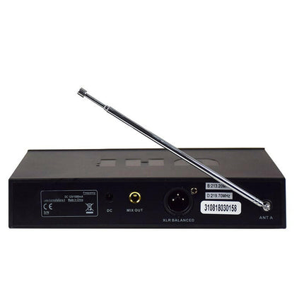 Microfone Mão s/ Fios + Receptor VHF 210MHz-Som e luz-Karma-Music Stage