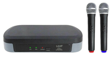 Microfone Mão s/ Fios (2 unid) + Receptor UHF 740-790MHz-Som e luz-Karma-Music Stage