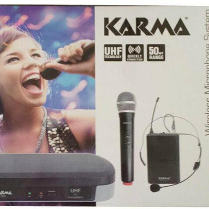 Microfone Headset - Cabeça s/ Fios (2 unid) +Receptor UHF 740-790MHz-Som e luz-Karma-Music Stage