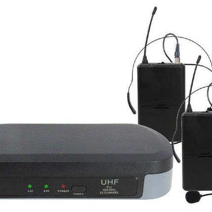 Microfone Headset - Cabeça s/ Fios (2 unid) +Receptor UHF 740-790MHz-Som e luz-Karma-Music Stage