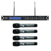 Microfone Mão s/ Fios (4 unid) + Receptor UHF