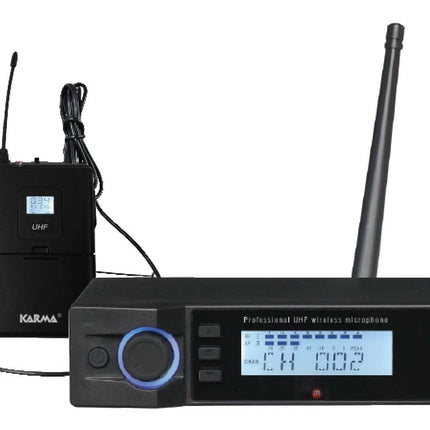 Microfone Headset - Cabeça s/ Fios + Receptor UHF 740-760MHz-Som e luz-Karma-Music Stage