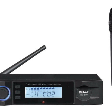 Microfone Mão s/ Fios + Receptor UHF 740-760MHz-Som e luz-Karma-Music Stage