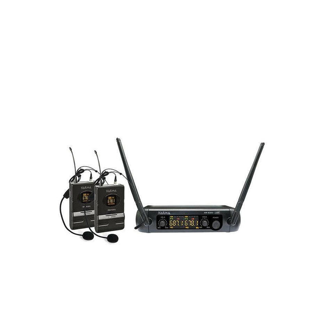 Microfone Cabeça s/ Fios (2 unid) + Receptor UHF