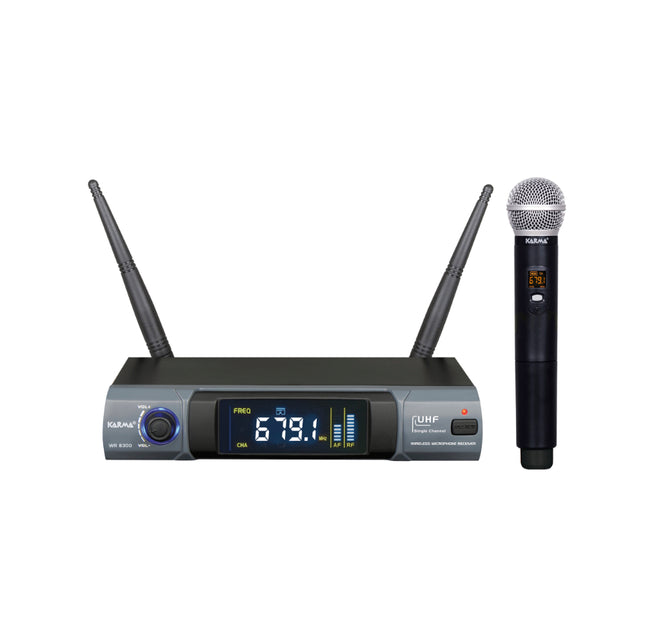 Microfone de Mão s/ Fios + Receptor UHF-Som e luz-Karma-Music Stage