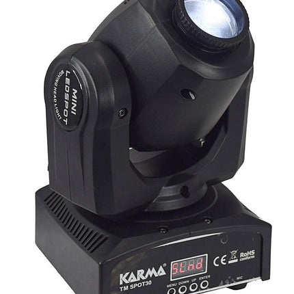 Robot LED Moving Head Spot 30W (7 Gobos+7 Cores)-Som e luz-Karma-Music Stage
