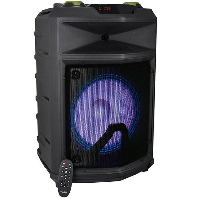 Coluna Portátil 10" USB/MP3/BT/LED/BAT-Som e luz-Karma-Music Stage