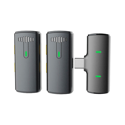 Microfone Lapela s/ Fios USB-C p/ Vlog c/ Caixa