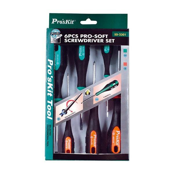 Kit Chaves - 6 Peças (3 Fenda + 3 Estrela)-Apoio tacnicobricol-ProsKit-Music Stage