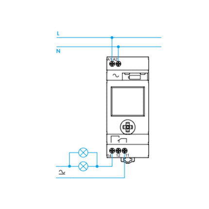 Programador Semanal p/ Calha DIN AC230V