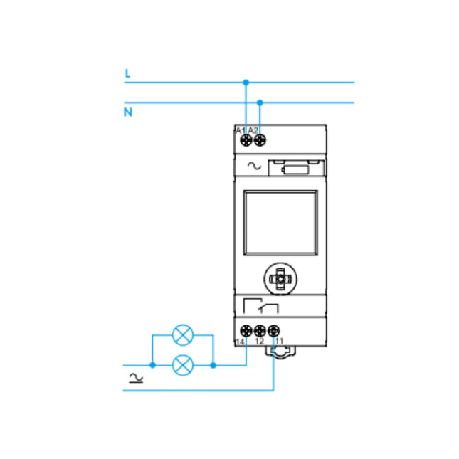Programador Semanal p/ Calha DIN AC230V