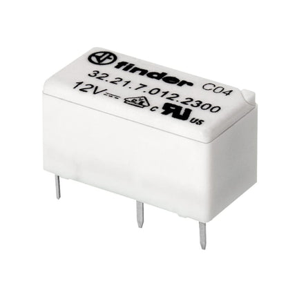 Mini Relé DC 12V/1C/6A - R:7.62mm Circuito Impreso
