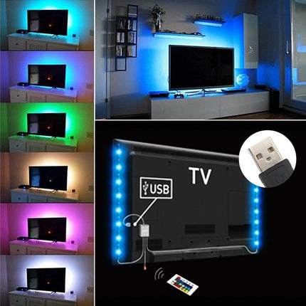 Kit LED RGB SMD5050 p/ TV c/ Comando-Iluminacao e led-SMI-Music Stage