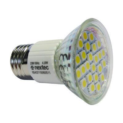 Lâmpada LED E27 4,8W 24 Leds Branco Quente-Iluminacao e led-Nextec-Music Stage
