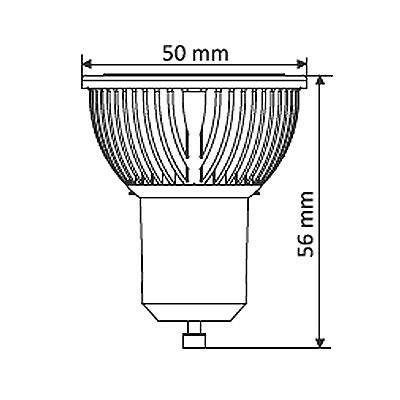 Lâmpada LED GU10 6W 400lm NICHIA Branco Quente-Iluminacao e led-Nextec-Music Stage