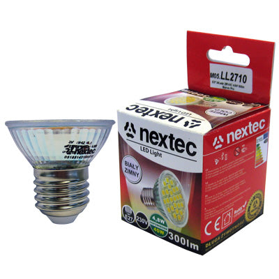 Lâmpada LED E27 4,8W 300lm 24 Leds Branco Frio-Iluminacao e led-Nextec-Music Stage