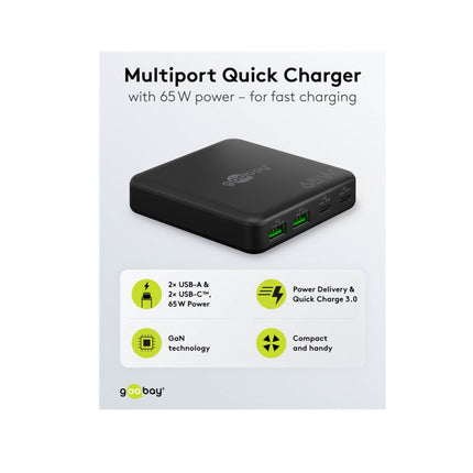 Transformador de Secretária Multiporta USB-C PD 65W-Energia-Goobay-Music Stage