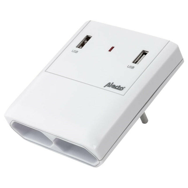 Alimentador AC230V/DC5V 2A 2xUSB + AC230V