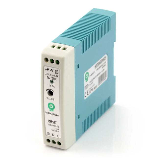 Fonte Alimentação Calha DIN AC230V/DC24V 1A 20W Slim-Electricidade-POS-Music Stage