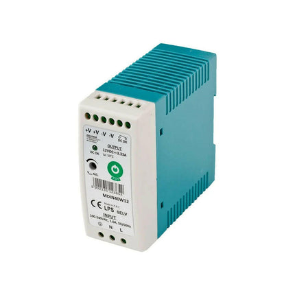 Fonte Alimentação Calha DIN AC230V/DC12V 3,33A 40W Slim-Electricidade-POS-Music Stage