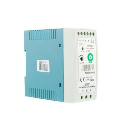 Fonte Alimentação Calha DIN AC230V/DC12V 5A 60W Slim-Iluminacao e led-POS-Music Stage