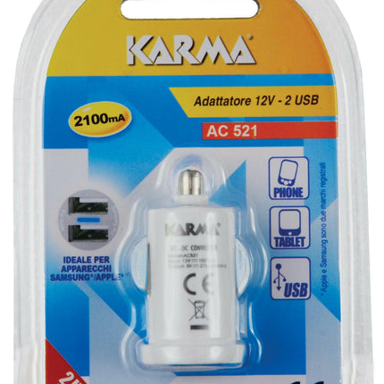 Transformador Isqueiro DC12V/DC5V 2,1A 2xUSB-Energia-Karma-Music Stage