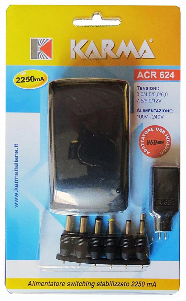 Transformador AC230V/DC3 a 12V 2,25A 27W + USB-Energia-Karma-Music Stage