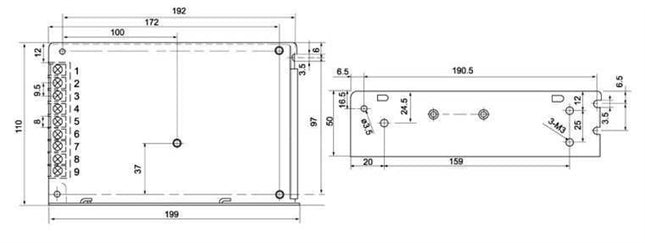 Fonte Alimentação AC230V/DC24V 6,25A 150W IP30-Iluminacao e led-SMI-Music Stage