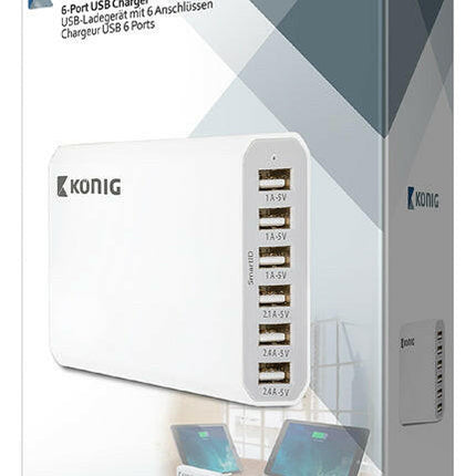 Transformador AC230V/DC5V 10A 6xUSB-Energia-Konig-Music Stage