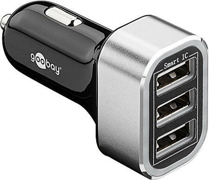 Transformador Isqueiro DC12V/DC5V 5,5A 3xUSB-Energia-Goobay-Music Stage