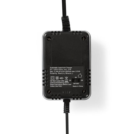 Carregador Baterias de Chumbo 2/6/12V 600mA-Energia-HQ-Music Stage
