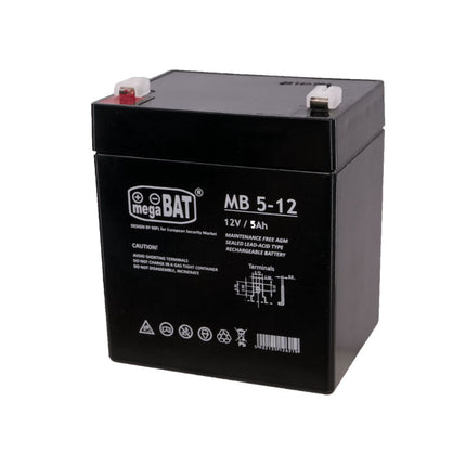 Bateria Ácida 12V 5Ah (90x101x70mm)-Energia-megaBAT-Music Stage