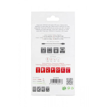 Carregador Portátil USB (Power Bank) 5V 3,1A - 10.000mAh-Energia-DCU-Music Stage