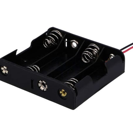 Suporte Pilhas 4xR6 c/ Fios 15cm