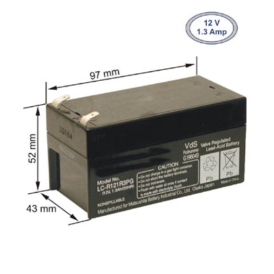 Bateria Ácida 12V 1,2Ah (97x43x52mm)-Energia-Kaise-Music Stage