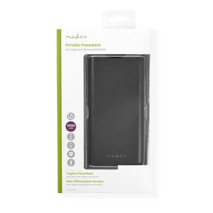 Carregador Portátil USB (Power Bank) 5V 1A - 20.000mAh-Energia-Nedis-Music Stage