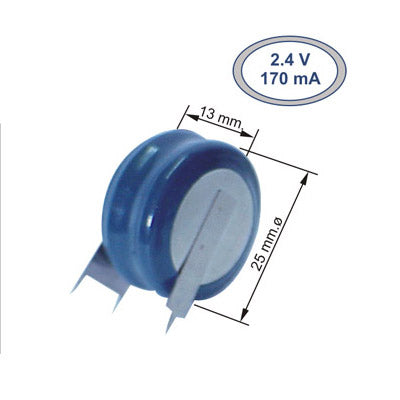 Acumulador 2,4V 170mA Ni-Cd