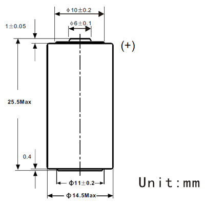 Pilha Lítio 3,6V 1200mA 1/2AA-Energia-Nimo-Music Stage