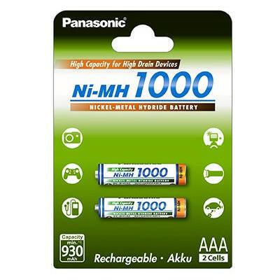 Pilha Recarregável R03 1000mAh (Blister 2)-Energia-Panasonic-Music Stage