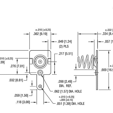 Terminal Contacto (-) p/ Suporte Pilhas-Energia-SMI-Music Stage
