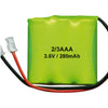 Acumulador 3,6V 280mA  2/3AAA NI-Mh  c/ Fichas