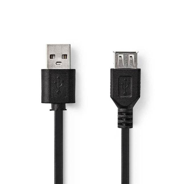 Cabo USB "A" Macho / USB "A" Fêmea 2mt - Preto-Fichas e cabos-Valueline-Music Stage