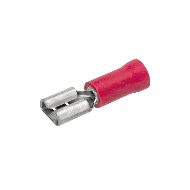 Terminal Faston Fêmea Isolado Vermelho - 4,8mm - 0,5-1,0mm²-Electricidade-SMI-Music Stage